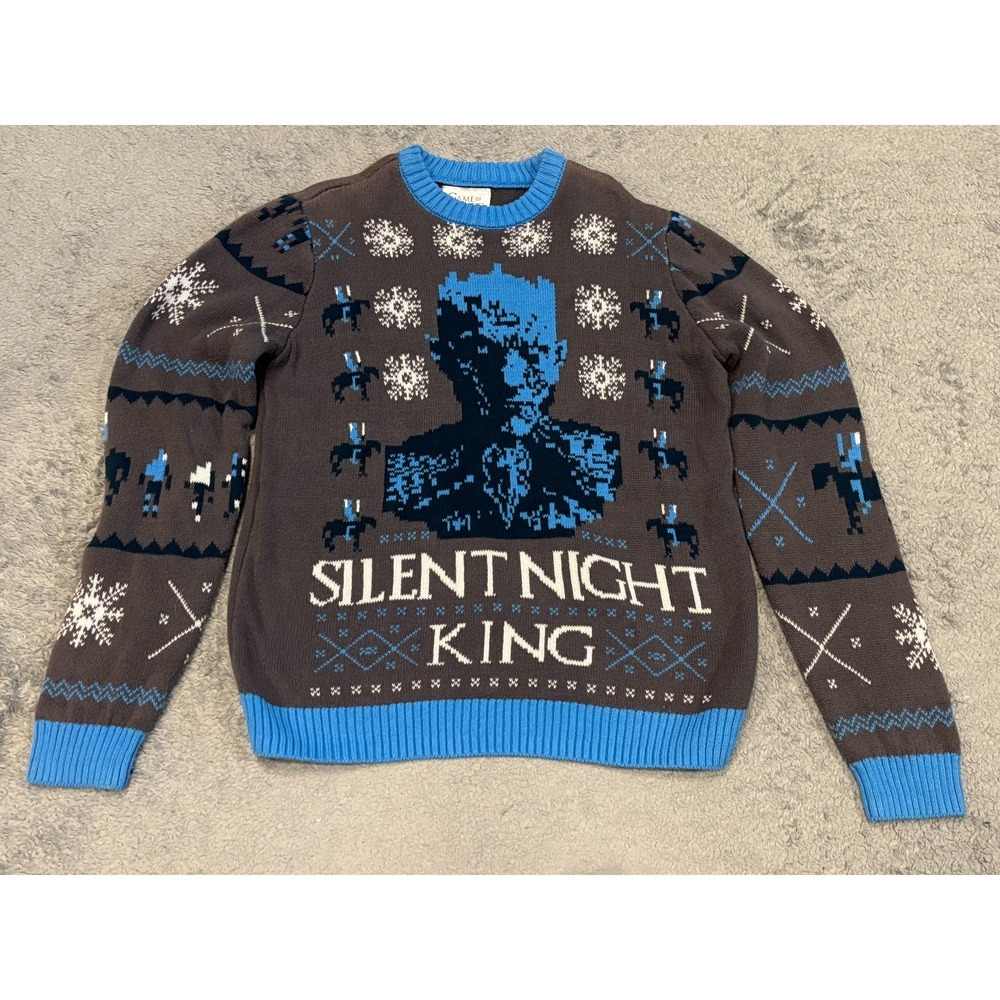Game Of Thrones Ugly Christmas Sweater Silent Night King Size Small Mens